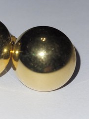 Vintage AVON Gold Tone Ball Stud Earrings Pierced Dome Round Retro Classic…