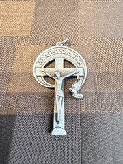 Vintage Catholic CharismaticRenewal Pendant Solid PewterCanada NEW