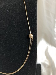 Vintage 1980s Adjustable Slide Ball Gold Chain Necklace
