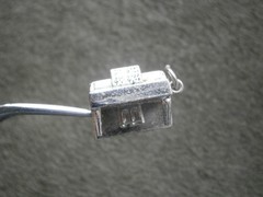 Upright Piano Enamel Keyboard Vtg Sterling Silver Bracelet Charm Pendant 2.0g