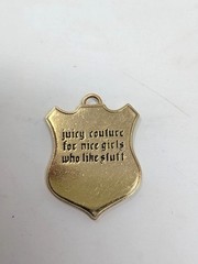 Vintage Juicy Couture Pendant Pink Crown J Initial Y2K