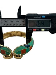 Rare Hattie Carnegie Cobra Enameled Clamper Bracelet