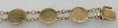 Vintage 14k Gold Chinese Symbol Character Link Bracelet – 12.8 Grams, 13mm Wide