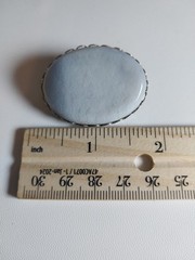 Natural Stone Oval Brooch Silver-tone Pin
