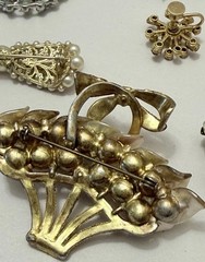 VTG Jewelry Lot MCM Fashion Mixed Brooch Necklace Earrings 1960’s 1970’s 1950’s