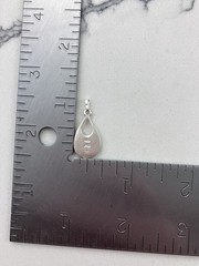 Vintage 925 Sterling Silver Purple Abalone Teardrop Minimal Pendant