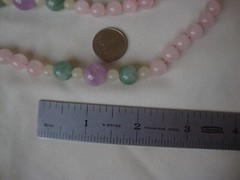 VINTAGE 12mm AMETHYST 10mm AVENTURINE JADE 8mm ROSE QUARTZ ENDLESS BEAD NECKLACE