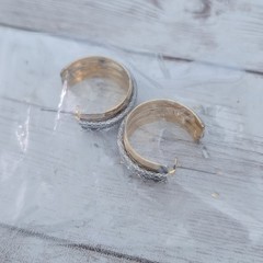 Vintage Earrings for Pierced Ears Gold/Silver Tone Hoops – Condition Issues