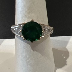 Thailand Ring Size 8.5 Green Stone