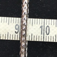 Vintage 3 mm Silver tone 16″ Spiga / Wheat Chain Necklace