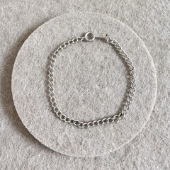 Vintage Sterling Silver Curb Chain Bracelet Jewelry Accessories Charm It
