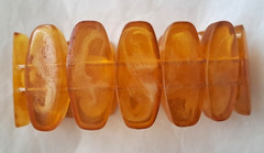 Vintage USSR Pressed Amber Bracelet NOS SAM Martuni Armenia Soviet Jewelry Box