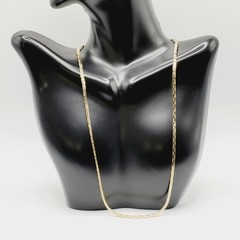 Classic Cobra or Snake Chain Bright Shiny Gold Tone Vintage 90s Necklace 18 Inch