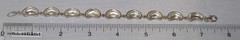Vintage Sterling Silver FAS Bean Link Bracelet 13 grams 7.5 inches