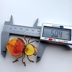 Vintage Spider Brooch Amber Color Resin. Made in the USSR