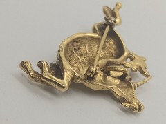 Signed Unicorn MMA RARE FIND Vintage Gold Brooch Pin Pendant