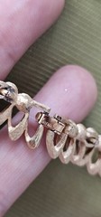 Vintage Crown Trifari Necklace Blue rhinestones Gold Tone Rare Beautiful