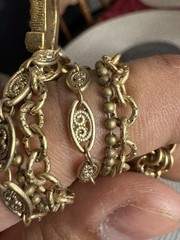 Maximal Art JOHN WIND Love & Luck Gold Tone Tripple Strand Charm Necklace
