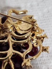 Nolan Miller Bordeaux Grape Pin Brooch *MINT NOS W/ ORIGINAL BOX & COA*