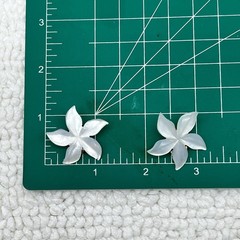 Mother of Pearl Flower Jewelry Lot Brooch Clip On Earrings MOP Floral
