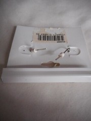 Vintage Estate Costume dangle Earrings swirly creamy beige and silver
