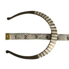 BEAUTIFUL Egyptian Brass Choker With Mother Of Pearl Inlay Collar Bib Necklace