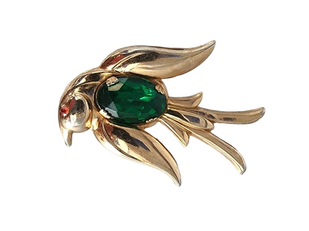 Coro Signed Swallow Bird Brooch (A595)