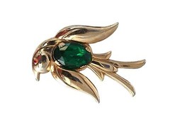 Coro Signed Swallow Bird Brooch (A595)