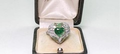 Natural Emerald 2.60 Ct Art Deco Vintage Wedding Ring 925 Sterling Silver