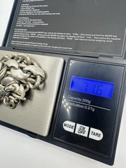 VTG Heavy Duty Silver Tone Link Bracelet Toggle 71g 8.5in Unsigned Estate Read