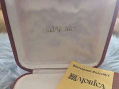 Majorica Vintage Pearl Necklace Opera 36″ W Box +Brochure Sterling Clasp 10mm