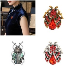 Trendy Rhinestones Gogga Brooch Pin Secure Clasp Design For Outfit Enhancement