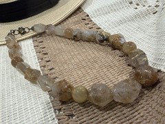 Vintage Amy Kahn Russell Rutilated Quartz SS Statement Necklace – Wearable Art