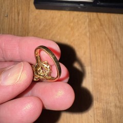 2 Vintage 18K & 14k Yellow Gold Electroplate Size 6/6.5 9.6g
