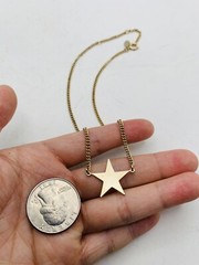 Vintage Avon Gold Tone Star Celestial Dainty Everyday Choker Adjustable Necklace