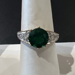 Thailand Ring Size 8.5 Green Stone