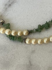 Vintage Pearls Agate, Jade & Carnelian Stone Bead Long Necklace 1960’s