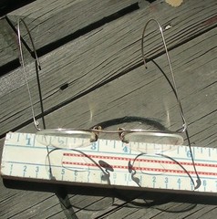 Gold “Granny” bifocal glasses, in attic