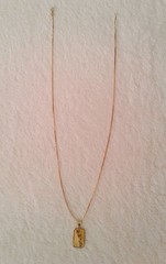 14K Gold 20.5 Box Chain 1mm Necklace W/ WWJD Pendant Michael Anthony 3.6G Total