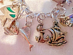 Vintage Sterling Silver Summer Ocean Sea Water Sports, Scuba Divers, Pirates!