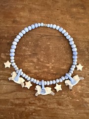 Flying Colors – Necklace – Rare – Ceramic White Sheep With Option For Sheep Pin
