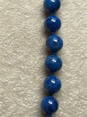 Vintage Blue Apatite Bead Necklace No Clasp Knotted 31”