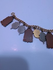 Vintage Jostens 1950s Sports Awards Medals Charm Bracelet