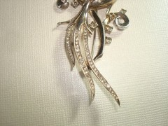 TRIFARI ALFRED PHILIPPE STERLING SILVER,VERMEIL,BIRD of PARADISE BROOCH,SIGNED