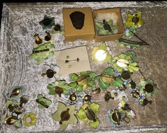 Vtg Jewelry Lot Signed English Fine Bone China Flower Art Brooch Earring Garden