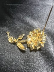 Vintage Edlee Blue Flower Brooch-Signed