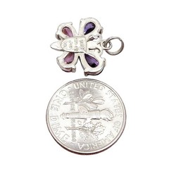 Vintage 925 Sterling Silver Jezlaine Jeweled Butterfly Charm/Pendant