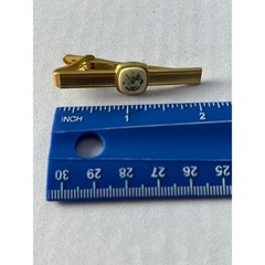 VTG Nautical Crest Tie Clip Hold Tone Anchor Crest Flags