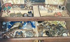 Vintage Costume Jewelry Lot Trifari Lisner& More Box Included 🔥🔥