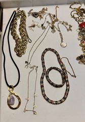 3lb + Gold Tone Vintage Costume Jewelry Lot All Wearable 126 Pieces